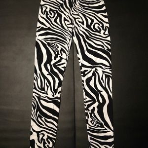 Zebra animal print leggings